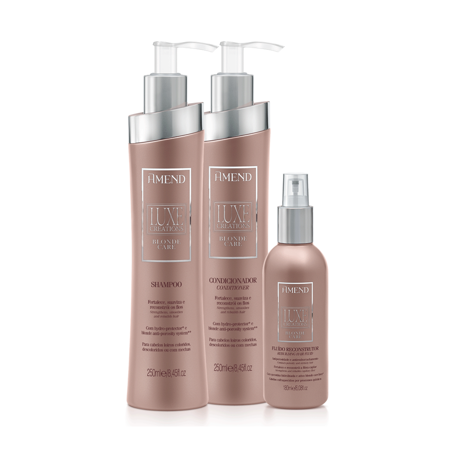 Amend Luxe Creations Blonde Care Kit x 3 products with fluid