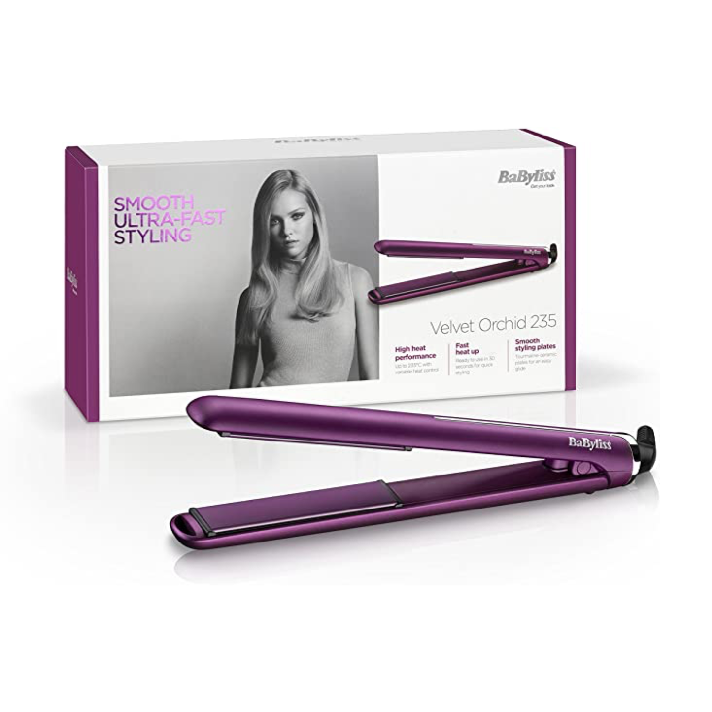 BaByliss Velvet Orchid 235 hair straightener
